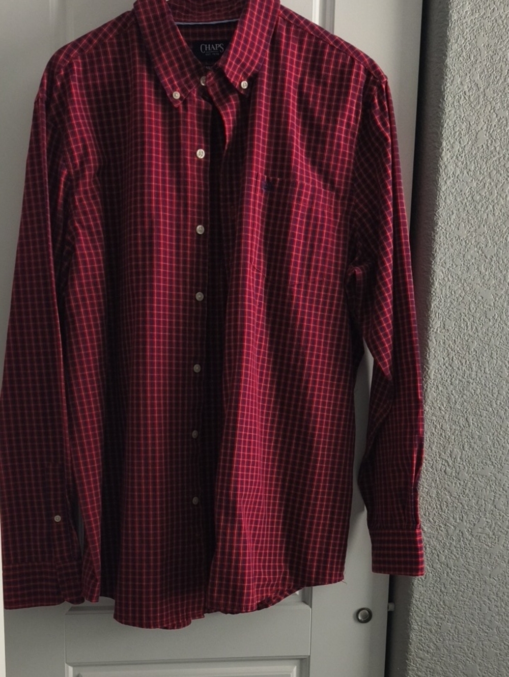 Ralph Lauren Red and Black Plaid Button-Down Shirt